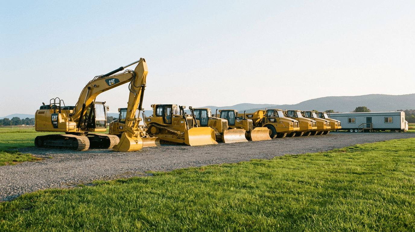Fleet of well-maintained excavation equipment